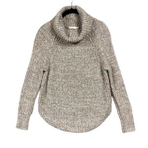 prAna Callisto Sweater Womens Size Small Oatmeal Knit Turtleneck Pullover